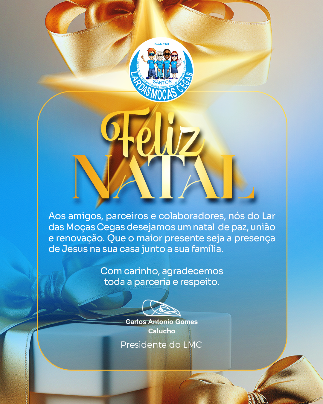 Feliz Natal! | Lar das Moças Cegas
