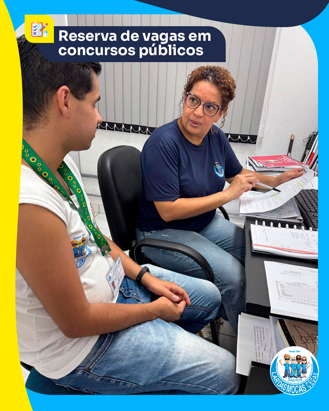 Vagas de concursos públicos para deficientes visuais | Lar das Moças Cegas