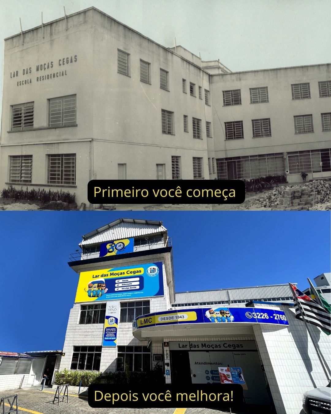Primeiro você começa! | Lar das Moças Cegas